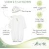 Little Me Clothes Baby Gender Neutral 2-Pc Nightgown and Cap Set 100% Cotton with Elastic Bottom, Baby Essentials,0-3 Months(Giraffe)