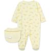 Little Me Clothes for Baby Girls 100% Cotton Scratch Free Tag 2-Piece Zipper Closure Footie and Headband Set, Baby Essentials(Yellow Duckies)