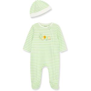 Little Me Footie Pajamas Cotton Baby Sleepwear Boys and Girls Footed Sleeper(Green)