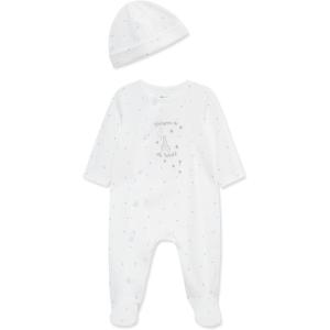 Little Me Footie Pajamas Cotton Baby Sleepwear Boys and Girls Footed Sleeper(Welcome to the World)