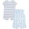 Little Me Baby Boys 2-pack of Rompers(Blue Puppies)