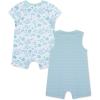 Little Me Baby Boys 2-pack of Rompers(Blue Sea Life)