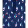 Little Me Baby Boys 2-pack of Rompers(Blue/White Sailboats)
