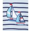 Little Me Baby Boys 2-pack of Rompers(Blue/White Sailboats)