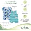 Little Me Baby Boys 2-pack of Rompers(Whale Green)