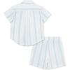 Little Me Clothes for Baby Boys’ Woven Short and Button Down Shirt Set, 12 Months – 4 Toddler(Blue Multi)