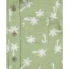 Little Me Clothes for Baby Boys’ Woven Short and Button Down Shirt Set, 12 Months – 4 Toddler(Green Reseda)