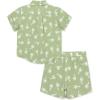 Little Me Clothes for Baby Boys’ Woven Short and Button Down Shirt Set, 12 Months – 4 Toddler(Green Reseda)