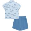Little Me Clothes for Baby Boys’ Woven Short and Button Down Shirt Set, 12 Months – 4 Toddler(Nantucket Breeze/Riviera)
