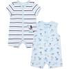 Little Me Baby Boys 2-pack of Rompers(Blue Puppies)