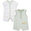 Little Me Baby Boys 2-pack of Rompers(Green Safari)