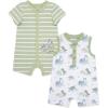 Little Me Baby Boys 2-pack of Rompers(Multi Dinos)