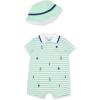 Little Me Baby Boys 2-piece Romper and Hat Set(Green Golf)