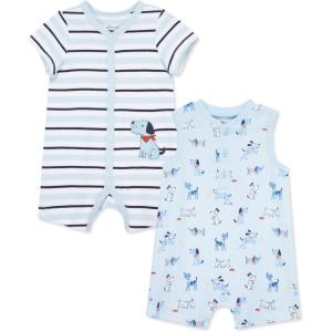 Little Me Baby Boys 2-pack of Rompers(Blue Puppies)