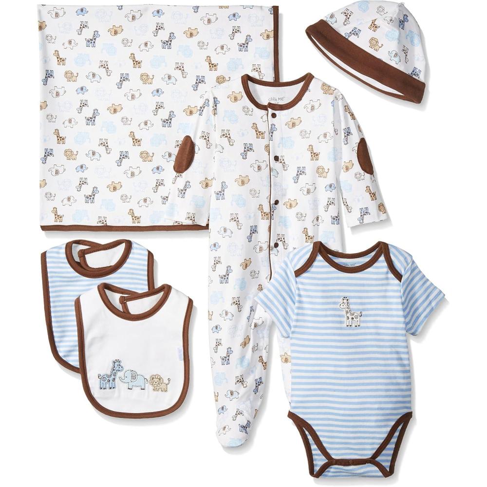 imageLittle Me Baby Boys and Girls Newborn Essentials Layette Gift Set Newborn to 9 MonthsBlueMulti