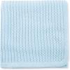 Little Me Baby Boys Blue Cable Knit Swaddling Receiving Blanket, 30 X 27 inches, 100% Cotton Baby Blankets(Blue Cable)