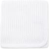 Little Me Baby Boys Blue Cable Knit Swaddling Receiving Blanket, 30 X 27 inches, 100% Cotton Baby Blankets(White Cable)