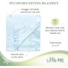 Little Me Blankets for Baby, Plush Swaddling Receiving Blanket, 30 x 27 Inches(White)