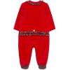 Little Me Clothes for Baby Boys’ and Girls’ Holiday Footies Rompers Sleepers, Newborn to 6 Months(Holly Plaid)