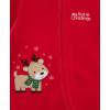 Little Me Clothes for Baby Boys’ and Girls’ Holiday Footies Rompers Sleepers, Newborn to 6 Months(Red Reindeer)