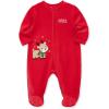 Little Me Clothes for Baby Boys’ and Girls’ Holiday Footies Rompers Sleepers, Newborn to 6 Months(Reindeer Footie)