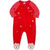 Little Me Clothes for Baby Boys’ and Girls’ Holiday Footies Rompers Sleepers, Newborn to 6 Months(Toy Bear)