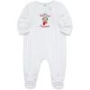 Little Me Clothes for Baby Boys’ and Girls’ Holiday Footies Rompers Sleepers, Newborn to 6 Months(White Merry Bear)