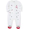 Little Me Clothes for Baby Boys’ and Girls’ Holiday Footies Rompers Sleepers, Newborn to 6 Months(White/Multicolor Candy Cane)