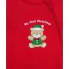 Little Me Clothes for Baby Boys’ and Girls’ Holiday Footies Rompers Sleepers, Newborn to 6 Months(Xmas Red Holiday Bear)
