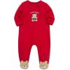 Little Me Clothes for Baby Boys’ and Girls’ Holiday Footies Rompers Sleepers, Newborn to 6 Months(Xmas Red Holiday Bear)