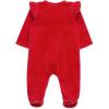 Little Me Clothes for Baby Boys’ and Girls’ Holiday Footies Rompers Sleepers, Newborn to 6 Months(Xmas Red/Gold)