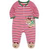 Little Me Clothes for Baby Boys’ and Girls’ Holiday Footies Rompers Sleepers, Newborn to 6 Months(Xmas Red/White/Multicolor)