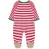 Little Me Clothes for Baby Boys’ and Girls’ Holiday Footies Rompers Sleepers, Newborn to 6 Months(Xmas Red/White/Multicolor)