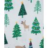 Little Me Clothes for Baby Boys’ and Girls’ Holiday Footies and Cap Set Romper Sleeper, Newborn to 18 Months(Bright White Green Tree)