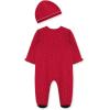 Little Me Clothes for Baby Boys’ and Girls’ Holiday Footies and Cap Set Romper Sleeper, Newborn to 18 Months(Christmas Bear)