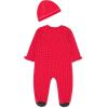 Little Me Clothes for Baby Boys’ and Girls’ Holiday Footies and Cap Set Romper Sleeper, Newborn to 18 Months(Christmas Cute Bear)