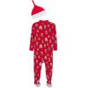 Little Me Clothes for Baby Boys’ and Girls’ Holiday Footies and Cap Set Romper Sleeper, Newborn to 18 Months(Lipstick Red Ginderbread)