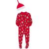 Little Me Clothes for Baby Boys’ and Girls’ Holiday Footies and Cap Set Romper Sleeper, Newborn to 18 Months(Lipstick Red Ginderbread)
