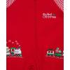 Little Me Clothes for Baby Boys’ and Girls’ Holiday Footies and Cap Set Romper Sleeper, Newborn to 18 Months(Xmas Red/White)