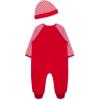 Little Me Clothes for Baby Boys’ and Girls’ Holiday Footies and Cap Set Romper Sleeper, Newborn to 18 Months(Xmas Red/White)