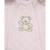 Little Me Clothes for Baby Boys’ and Girls’ Quilted Velour Pram Fall Winter Snowsuit with Fold-Over Mitts, 3 to 9 Months(Barely Pink)