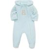 Little Me Clothes for Baby Boys’ and Girls’ Quilted Velour Pram Fall Winter Snowsuit with Fold-Over Mitts, 3 to 9 Months(Illusion Blue)
