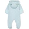Little Me Clothes for Baby Boys’ and Girls’ Quilted Velour Pram Fall Winter Snowsuit with Fold-Over Mitts, 3 to 9 Months(Illusion Blue)