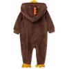 Little Me Clothes for Baby Boys’ and Girls’ Thanksgiving Fleece Footie Sleeper Rompers(Turkey Brown)