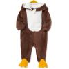 Little Me Clothes for Baby Boys’ and Girls’ Thanksgiving Fleece Footie Sleeper Rompers(Turkey Brown)