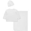 Little Me Clothes for Baby Sweater Gift Set Matching Sweater and Blanket, Baby Essentials, Baby Shower Gifts, 3 to 9 Months(Bright White)