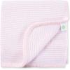 Little Me Knit Baby Blanket – 100% Soft Cotton, Snuggly and Breathable, Perfect as a Swaddle, Stroller Blanket or Nursery Decor for Boys and Girls, Pink Stripe, 30 x 40 Inches(Pink Stripe)