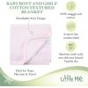 Little Me Knit Baby Blanket – 100% Soft Cotton, Snuggly and Breathable, Perfect as a Swaddle, Stroller Blanket or Nursery Decor for Boys and Girls, Pink Stripe, 30 x 40 Inches(Pink Stripe)
