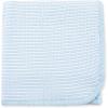 Little Me Knit Baby Blanket – 100% Soft Cotton, Snuggly and Breathable, Perfect as a Swaddle, Stroller Blanket or Nursery Decor for Boys and Girls, Pink Stripe, 30 x 40 Inches(Blue Stripe)