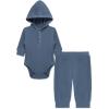 Little Me Simply Essential Solids Gender Neutral Bodysuit and Coordinating Pant Set, 3 Months to 12 Months(China Blue)